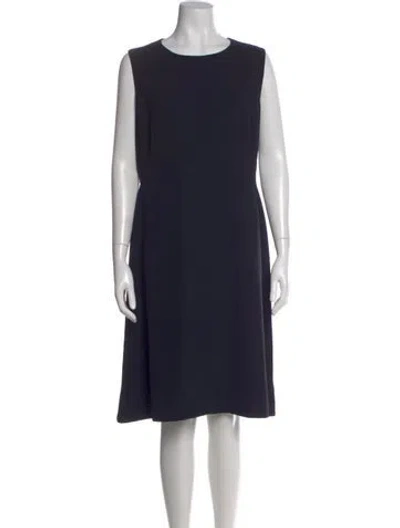 Pre-owned Hobbs London Scoop Neck Knee-length Dress In Blue