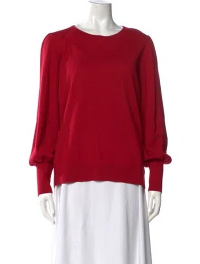 Pre-owned Hobbs London Scoop Neck Sweater In Red