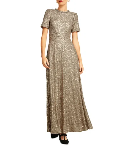 Hobbs London Shirley Dress In Gold