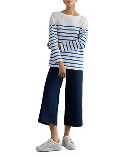 Hobbs London Sian Striped Top In White