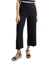 Hobbs London Simone Cropped Wide Leg Pants In Navy