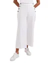 Hobbs London Simone Cropped Wide Leg Pants In White