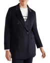 Hobbs London Skye Double Breasted Jacket In Navy