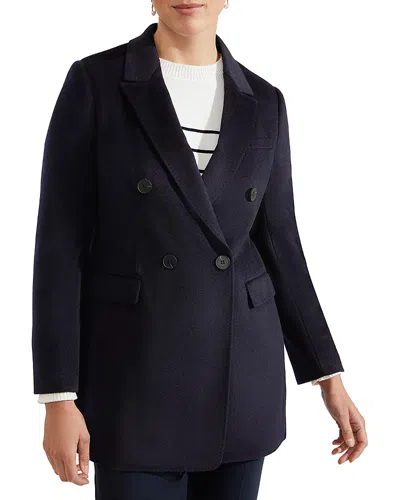 Hobbs London Skye Double Breasted Jacket In Navy