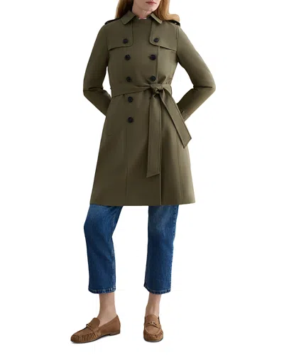 Hobbs London Skylar Trench Coat In Green