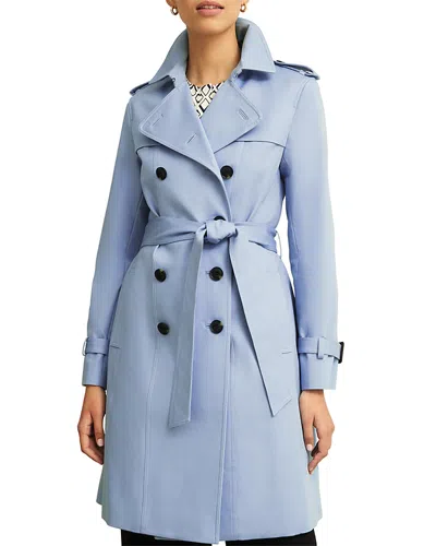 Hobbs London Skylar Trench Coat In Pale Blue