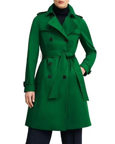 Hobbs London Skylar Trench Coat In Verdant Green