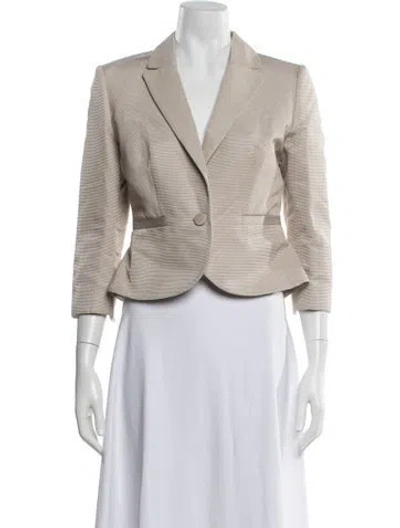 Pre-owned Hobbs London Striped Blazer In Neutrals