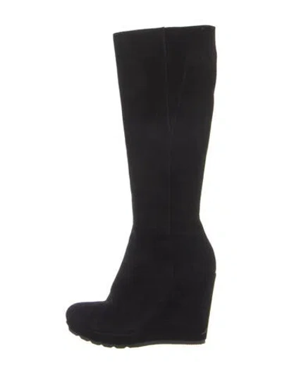 Pre-owned Hobbs London Suede Boots In Black