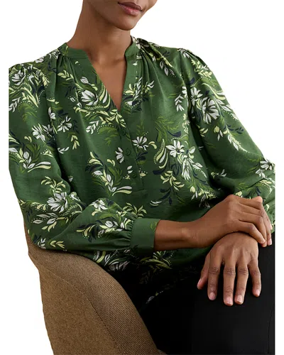Hobbs London Sylvia Blouse In Green