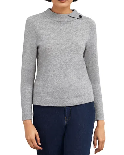 Hobbs London Talia Roll Neck Sweater In Grey Marl
