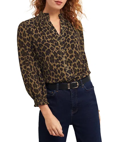 Hobbs London Tatiana Blouse In Camel Multi