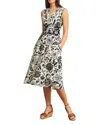 Hobbs London Teagan Dress In Ivory Navy