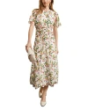 Hobbs London Tegan Printed Silk Dress In Ivory Multi