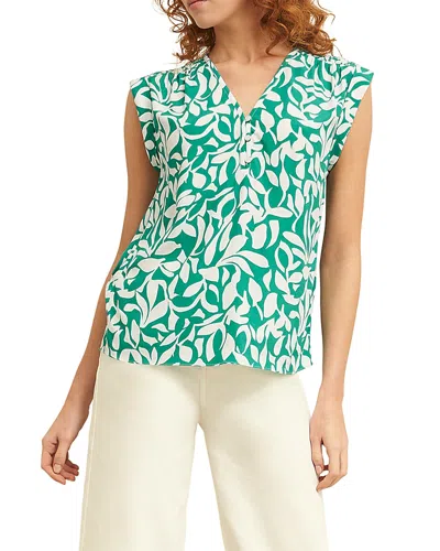 Hobbs London Teresa Vine Print Top In Green