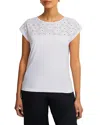Hobbs London Thea Broderie Top In White