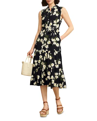 Hobbs London Thea Floral Print Dress In Black
