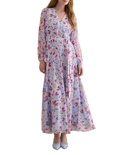 Hobbs London Thea Tie Waist Maxi Dress In Multi
