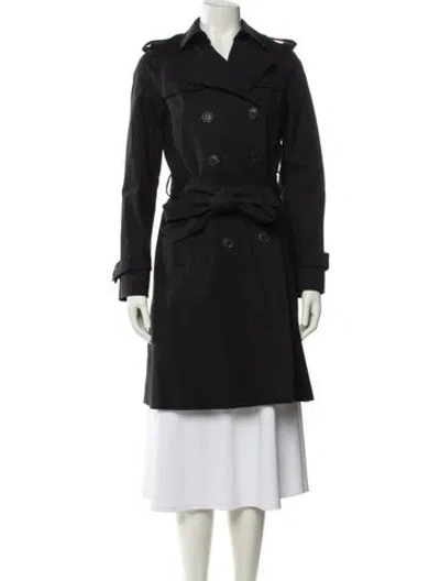 Pre-owned Hobbs London Trench Coat In Blue