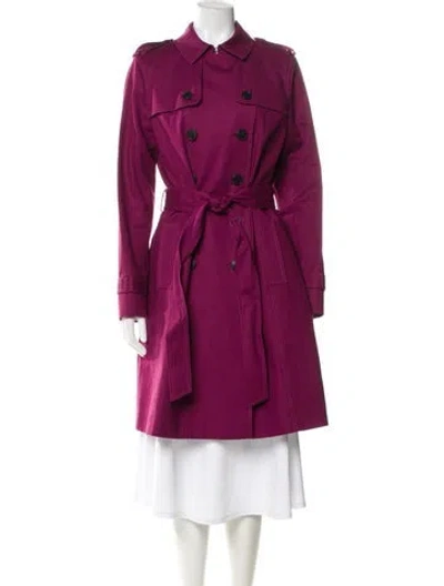 Pre-owned Hobbs London Trench Coat In Purple