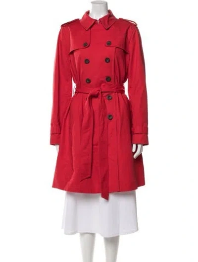 Pre-owned Hobbs London Trench Coat In Red