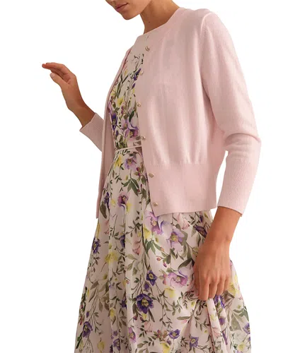 Hobbs London Tresco Wool & Cashmere Cardigan In Pink