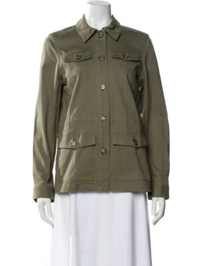 Pre-owned Hobbs London Utility Jacket In Green