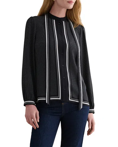 Hobbs London Valerie Tie-neck Blouse In Multi