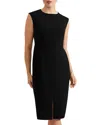 Hobbs London Vanessa Front Slit Dress In Black