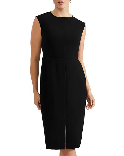 Hobbs London Vanessa Front Slit Dress In Black