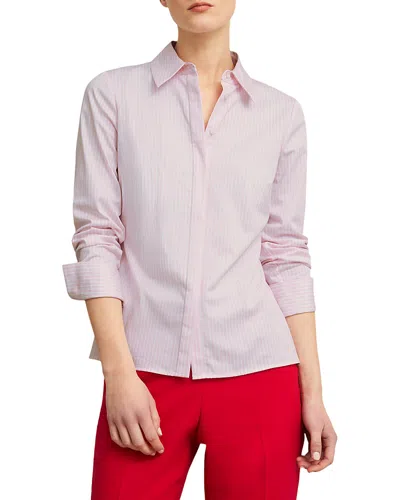 Hobbs London Victoria Shirt In Pink White