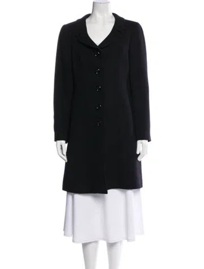 Pre-owned Hobbs London Virgin Wool Coat In Black