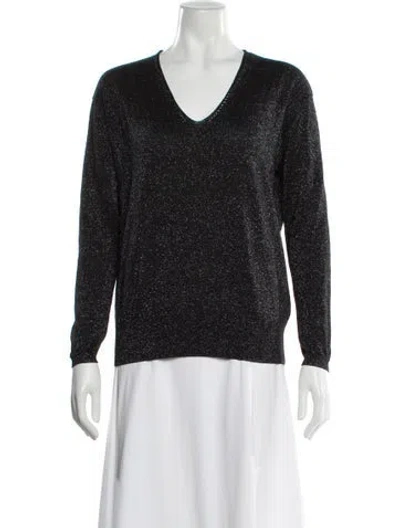 Pre-owned Hobbs London V-neck Sweater In Grey