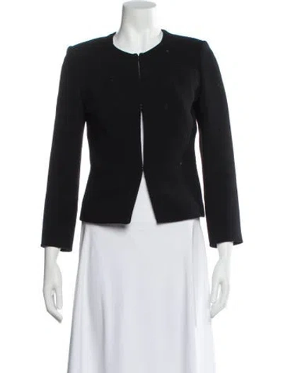 Pre-owned Hobbs London Wool Evening Jacket In Black