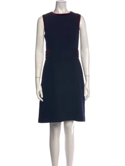 Pre-owned Hobbs London Wool Knee-length Dress In Blue