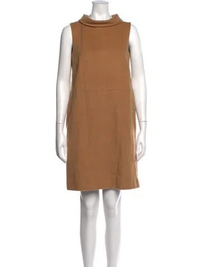 Pre-owned Hobbs London Wool Knee-length Dress In Brown