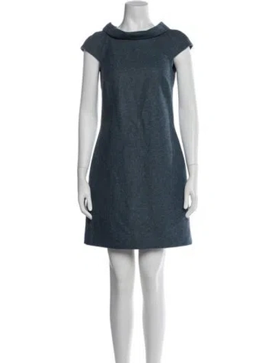 Pre-owned Hobbs London Wool Mini Dress In Blue