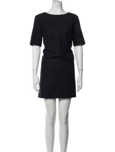 Pre-owned Hobbs London Wool Mini Dress In Blue