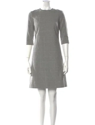 Pre-owned Hobbs London Wool Mini Dress In Gray