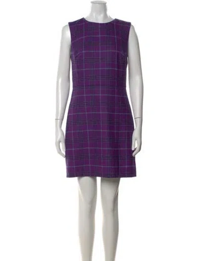 Pre-owned Hobbs London Wool Mini Dress In Purple