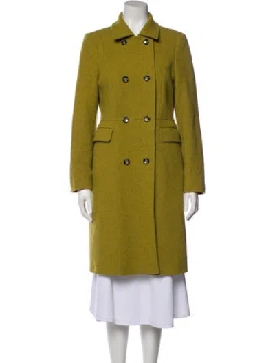 Pre-owned Hobbs London Wool Peacoat In Green