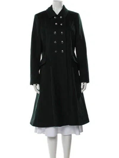Pre-owned Hobbs London Wool Trench Coat W/ Tags In Green