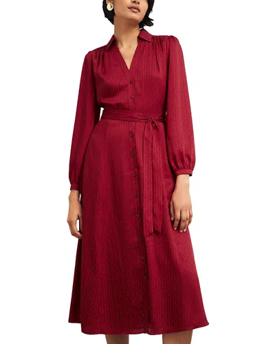 Hobbs London Yvonne Shirt Dress In Red Multi