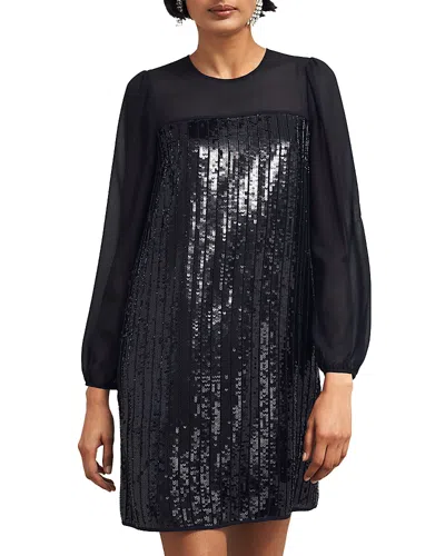 Hobbs London Zariah Sequin Dress In Hobbs Black