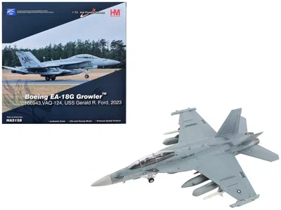 Hobby Master Boeing Ea-18g Growler Aircraft "vaq-142 Gray Wolves Uss Gerald R. Ford" (2023) United States Navy "a