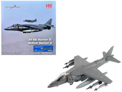 Hobby Master Mcdonnell Douglas Av-8b Plus Harrier Ii Aircraft "163879 Vma-211" (2013) United States Marine Corps  In Gray