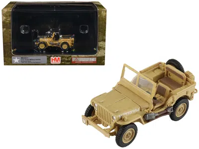 Hobby Master U. S. 1/4 Ton Military Vehicle Desert Sand "british 8th Army Gen. Bernard Montgomery Sicily" (1943)  In Neutral