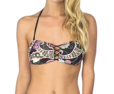 Hobie Bandeau Bikini Top In Part Of Your Swirl In Multi