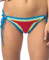 Hobie Crochet Adjustable Side Tie Hipster Bikini Bottom In How Do You Hue In Multi