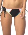 Hobie Lace Up Hipster Bikini Bottom In Hob Keep The Piece In Multi